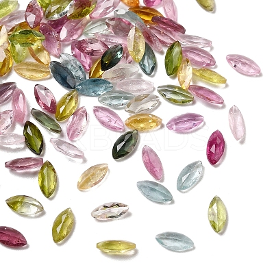 Faceted Natural Multicolor Tourmaline Cabochons G-I295-05-16A-1