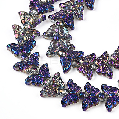Electroplate Glass Beads Strands EGLA-N012-04A-1