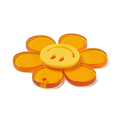 Transparent Acrylic Big Pendants OACR-P012-A01-1