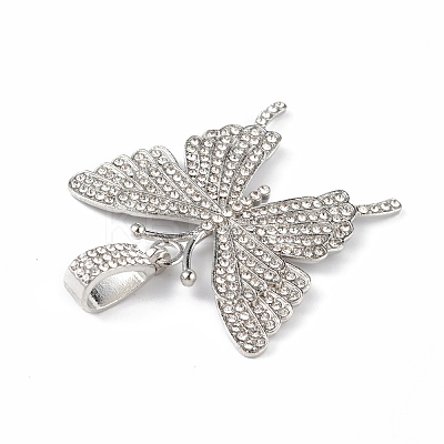 Alloy Rhinestone European Dangle Charms PALLOY-M206-08P-1