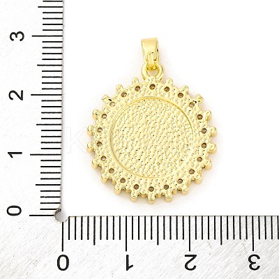Brass Pendants with Cubic Zirconia KK-D536-14G-1