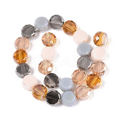 Electroplate Glass Beads Strands X-EGLA-N022-03A-A03-1