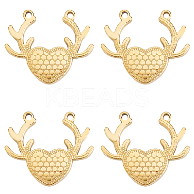 8Pcs 304 Stainless Steel Pendants STAS-BBC0003-09-1