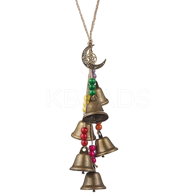 Moon Iron Bell Pendant Decoration HJEW-TA00379-1