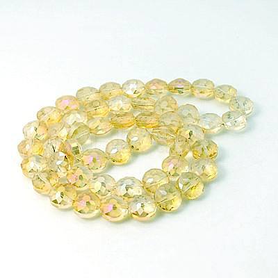Electorplated Glass Beads EGLA-E002-2O-1