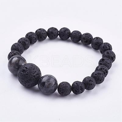 Natural Gemstone Beaded Necklaces & Stretch Bracelets Jewelry Sets SJEW-JS00918-1