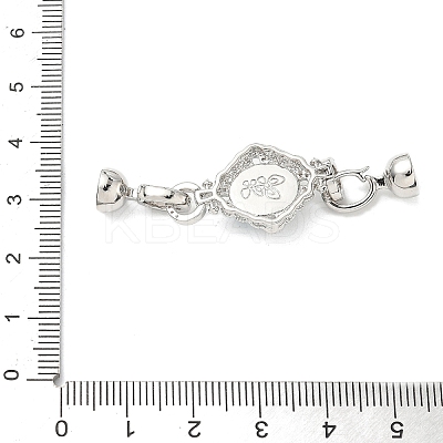 Brass Micro Pave Clear Cubic Zirconia Fold Over Clasps KK-U059-41P-02-1