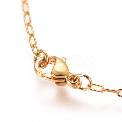 Ion Plating(IP) 304 Stainless Steel Cable Chains Necklaces MAK-L015-37A-1