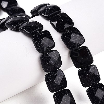 Synthetic Blue Goldstone Beads Strands G-T138-166-1