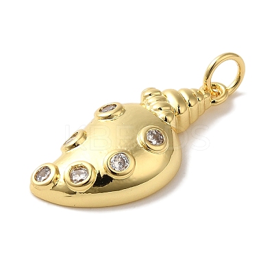 Rack Plating Brass Micro Pave Cubic Zirconia Pendants KK-U027-09-04G-1