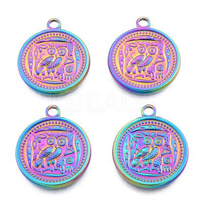 Ion Plating(IP) 201 Stainless Steel Pendants STAS-N098-264M-1