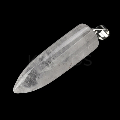 Natural Quartz Crystal Pointed Pendants G-F820-12B-1