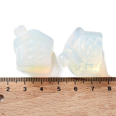 Opalite Carved House Figurines DJEW-P015-01B-1