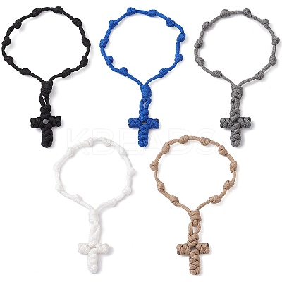 Polyester & Spandex Cord Bracelets BJEW-JB11398-1