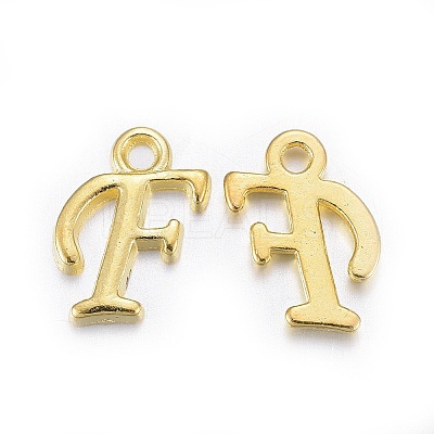 Golden Plated Alloy Letter Pendants LS-X-PALLOY-P097-01-F-1