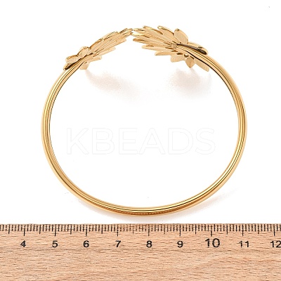304 Stainless Steel Open Cuff Bangles BJEW-F546-01B-G-1