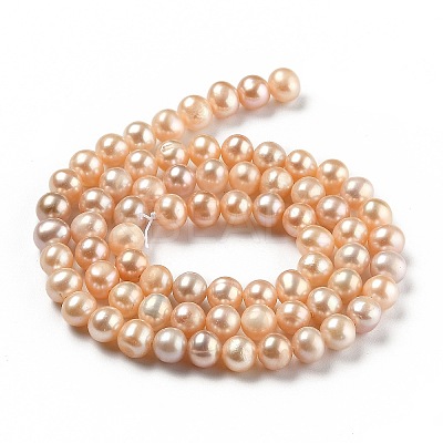 Natural Cultured Freshwater Pearl Beads Strands PEAR-L033-08B-01-1