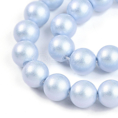 Baking Paint Pearlized Glass Pearl Bead Strands HY-N002-6mm-C04-1