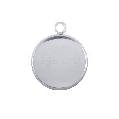 Tarnish Resistant 304 Stainless Steel Pendant Cabochon Settings STAS-Q204-PJ172-10-1