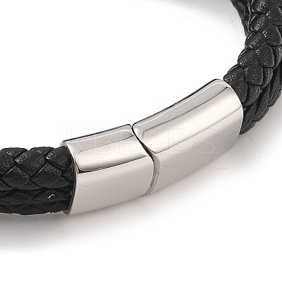 Braided Microfiber Leather Multi-strand Bracelets BJEW-B096-21D-1