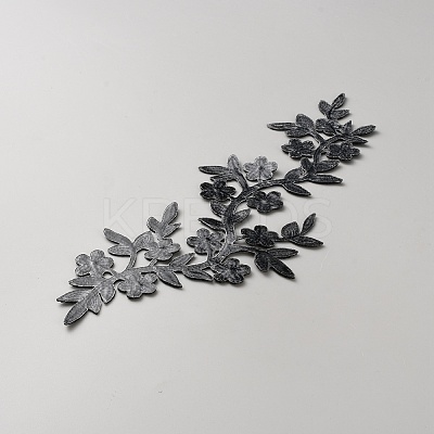 Flower Embroider Thread Iron on/Sew On Patches PATC-WH0012-95A-1