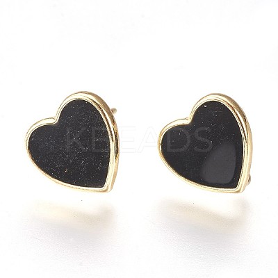 Brass Stud Earring Findings LS-KK-P153-25G-01-NF-1