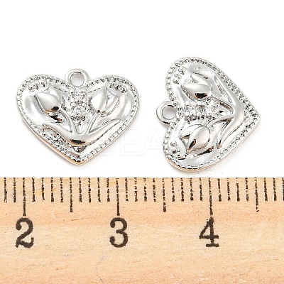 Brass Micro Pave Cubic Zirconia Pendants KK-E090-12P-1