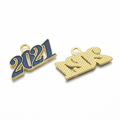 Alloy Enamel Pendants X-PALLOY-T078-03B-1