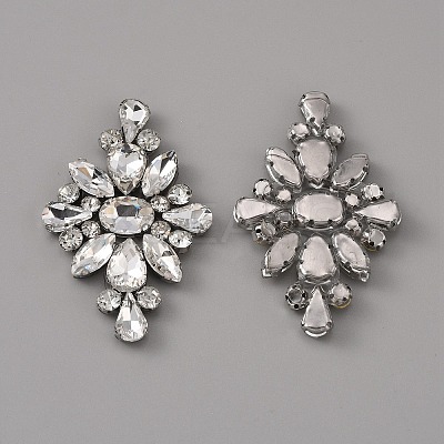 Hotfix Rhinestone Iron on Patches RGLA-WH0014-01E-1