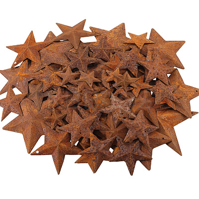 90Pcs 9 Styles Star Rust Iron Big Pendants IFIN-GF0001-12-1