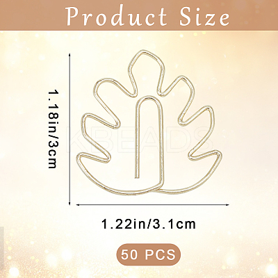 50Pcs Iron Paper Clips OFST-CP0001-05G-1