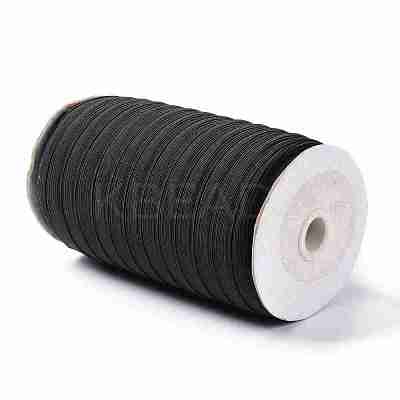 (Defective Closeout Sale: Spool was Yellowing) Flat Braided Elastic Rope Cord EC-XCP0001-27B-1