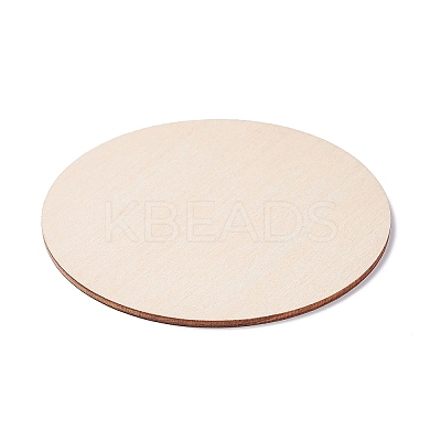 Flat Round Wood Cabochons with Month WOOD-XCP0001-44-1