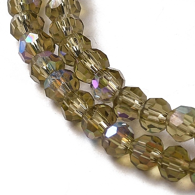 Electroplate Transparent Glass Beads Strands EGLA-A035-T3mm-L16-1