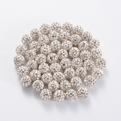 Polymer Clay Rhinestone Beads RB-H284-8MM-001-1