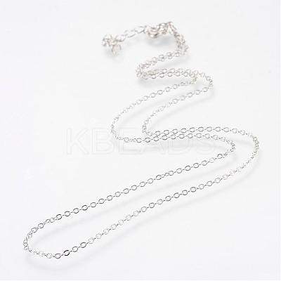 Iron Cable Chains Necklace Making MAK-R016-45cm-P-1