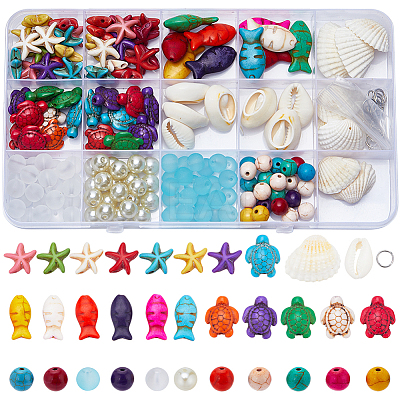 DIY Ocean Theme Bracelet Making Kit DIY-SC0023-34-1