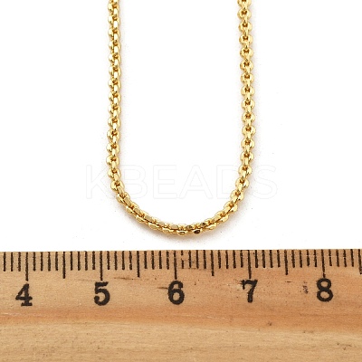 Brass Rolo Chains Necklaces for Women NJEW-D302-22G-1