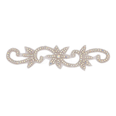 Flower Hotfix Rhinestone DIY-WH0504-33B-1