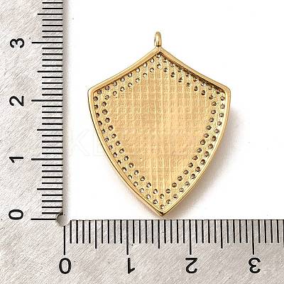 Brass Micro Pave Cubic Zirconia Pendants KK-U055-22G-1