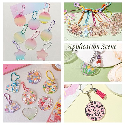 Transparent Acrylic Blank Pendants TACR-Z003-01D-1