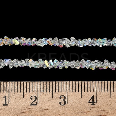Electroplate Transparent Glass Beads Strands X-EGLA-P061-04C-AB22-1