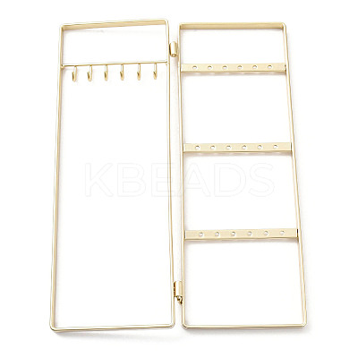 Iron Jewelry Display Folding Screen Stands with 2 Folding Panels LS-ODIS-F001-02G-1