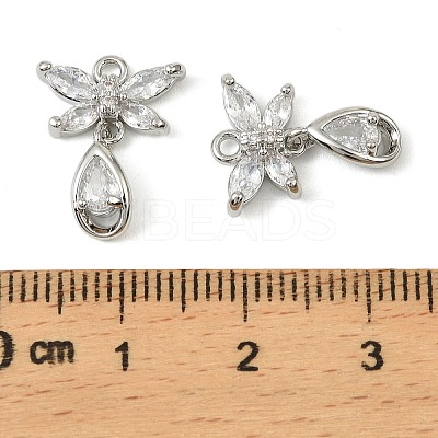Brass Micro Pave Cubic Zirconia Pendants KK-C107-18A-P-1