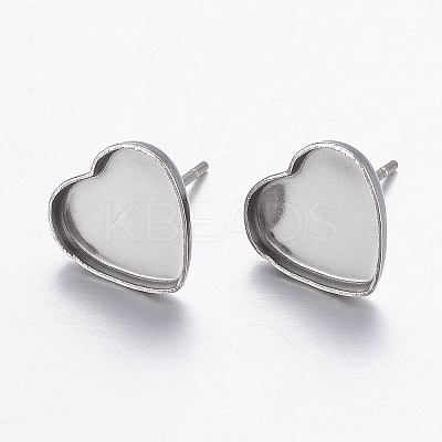 Tarnish Resistant 304 Stainless Steel Ear Stud Findings STAS-P198-21-1