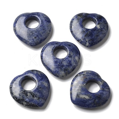 Natural Sodalite Hollow Pendants G-C167-06C-1