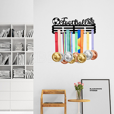 Sports Theme Iron Medal Hanger Holder Display Wall Rack ODIS-WH0021-451-1