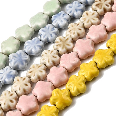 Handmade Porcelain Beads Srands PORC-K010-03-1