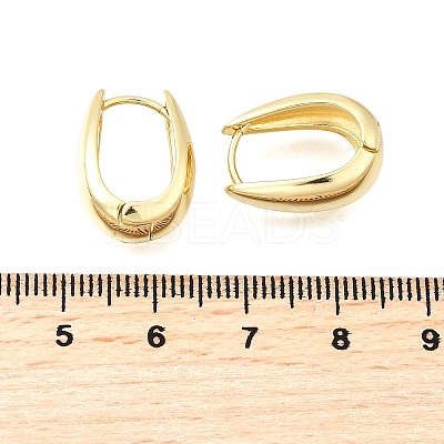 U-Shaped Brass Hoop Earrings EJEW-Z121-04G-1