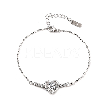 925 Sterling Silver Link Bracelets BJEW-D346-05C-P-1